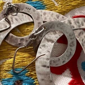 925 sterling silver Mexican hoops earrings